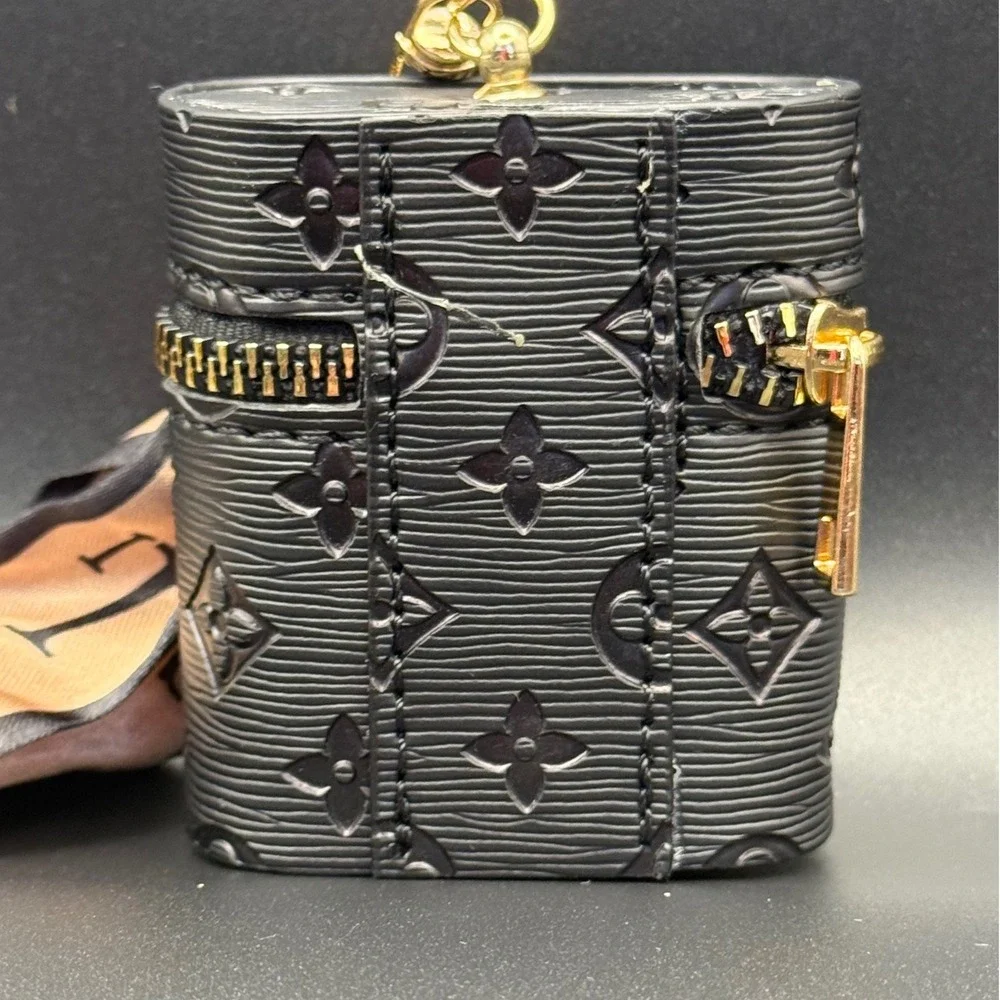 Zipper‎ Pouch Keychain Holder Black